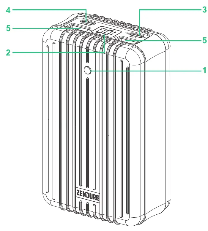 ZENDURE SUPERTANK 100W USB-C PD Portable Charger 1