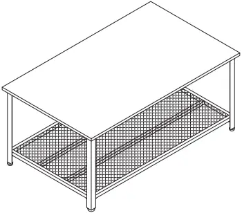 JAXPETY HG61X0543 2 Tier Rectangular Wood Cocktail A1