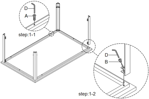 JAXPETY HG61X0543 2 Tier Rectangular Wood Cocktail A5
