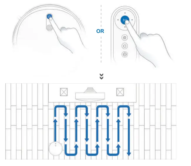 ECOVACS DeeBot 710 Remote Control Robot Vacuum Cleaner Floor Sweeper - Cleaning Mode