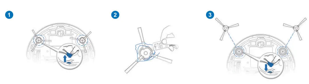 ECOVACS DeeBot 710 Remote Control Robot Vacuum Cleaner Floor Sweeper - Side Brushes