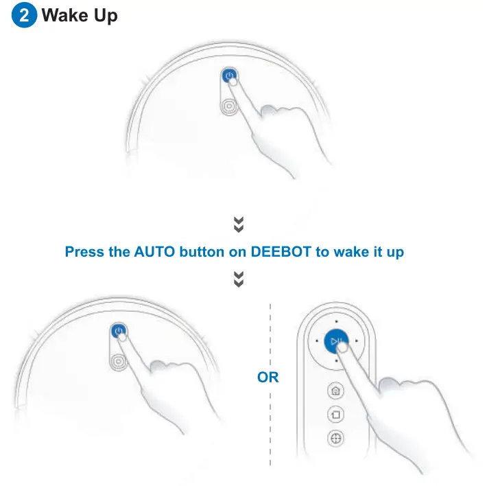 ECOVACS DeeBot 710 Remote Control Robot Vacuum Cleaner Floor Sweeper - ake Up