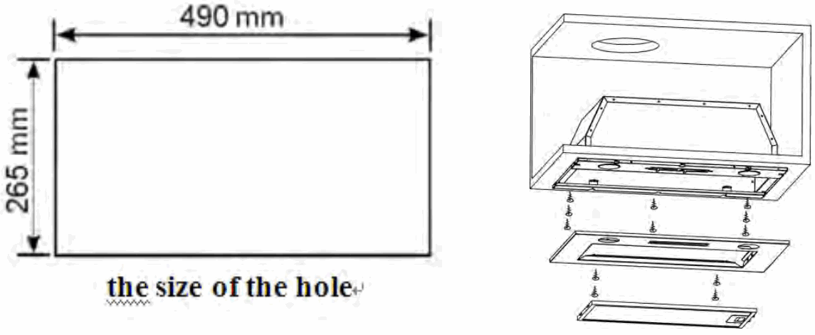 euro appliances EP52UMS Range Hoods - INSTALLATION 2