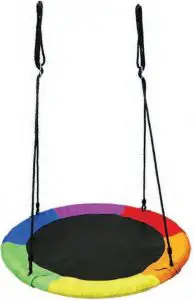 SereneLife SLSWNG100RB Indoor/Outdoor Hanging Rope Swinging Seat Spinner