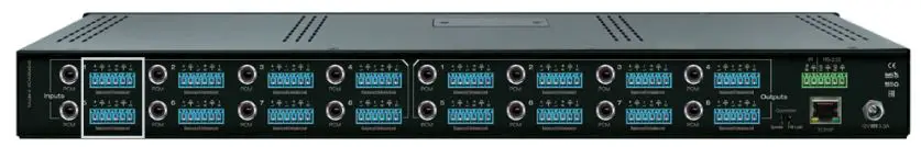 Key digital KD-MAX8x8 Audio Matrix Switcher with built-in Audio DSP Instruction Manual - Balanced Unbalanced Analog Audio Inputs and Outputs