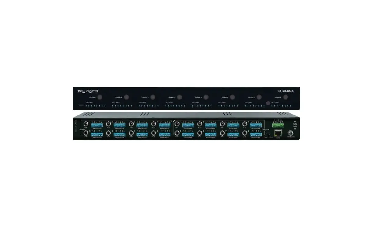 Key Digital Kd-max8x8 Audio Matrix Switcher With Built-in Audio Dsp Instruction Manual