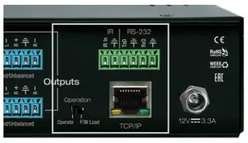 Key digital KD-MAX8x8 Audio Matrix Switcher with built-in Audio DSP Instruction Manual - MAIN Control Port