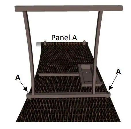 OUTDOOR GREATROOM MG-1242-BLSM-K Montego Fire Pit Table Instruction Manual - Attach Center Support with Bolt A