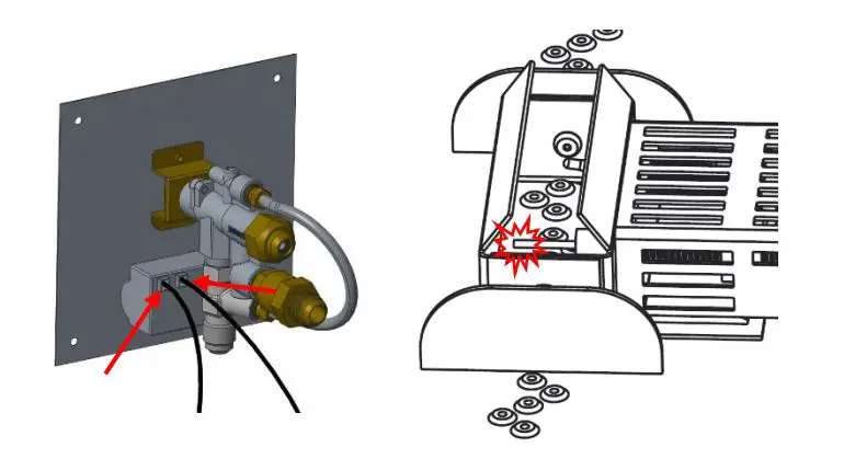 OUTDOOR GREATROOM MG-1242-BLSM-K Montego Fire Pit Table Instruction Manual - Electrode Installation