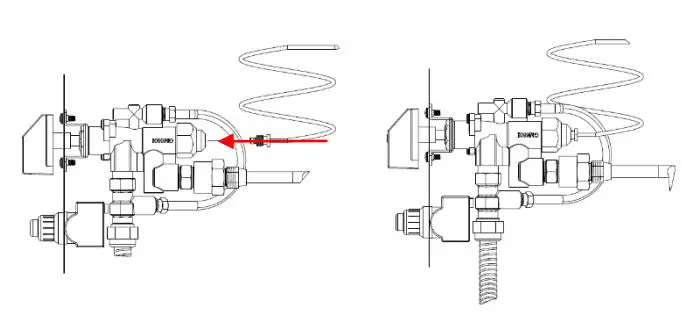OUTDOOR GREATROOM MG-1242-BLSM-K Montego Fire Pit Table Instruction Manual - Thermocouple Installation