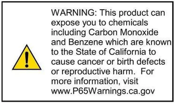 OUTDOOR GREATROOM MG-1242-BLSM-K Montego Fire Pit Table Instruction Manual - Warning or Caution icon