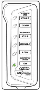 ozito OCBT-1200 12V Battery and Alternator Tester - Display 1