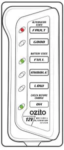 ozito OCBT-1200 12V Battery and Alternator Tester - Display 3