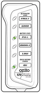 ozito OCBT-1200 12V Battery and Alternator Tester - Display 6