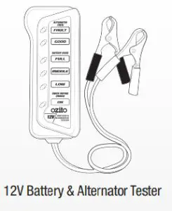 ozito OCBT-1200 12V Battery and Alternator Tester - STANDARD EQUIPMENT