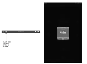 Prodigy CE App - ALARM SCREEN