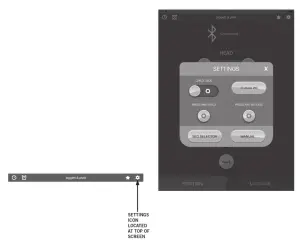 Prodigy CE App - SETTINGS SCREEN
