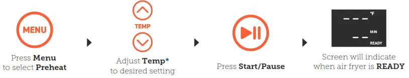 COSORI CP258-AF Stainless Steel Air Fryer- PREHEAT