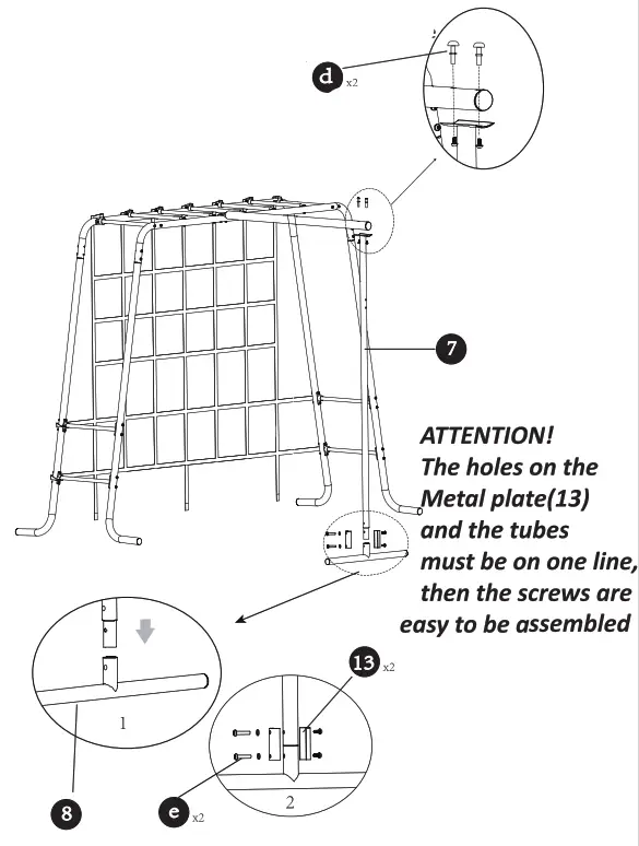 Kmart Monkey Bar Swing Set Step 5