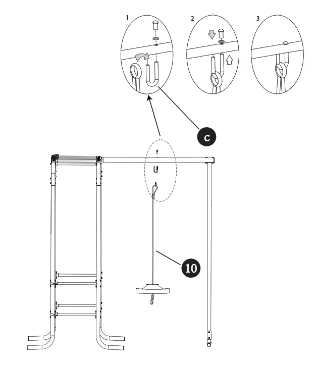 Kmart Monkey Bar Swing Set Step 6