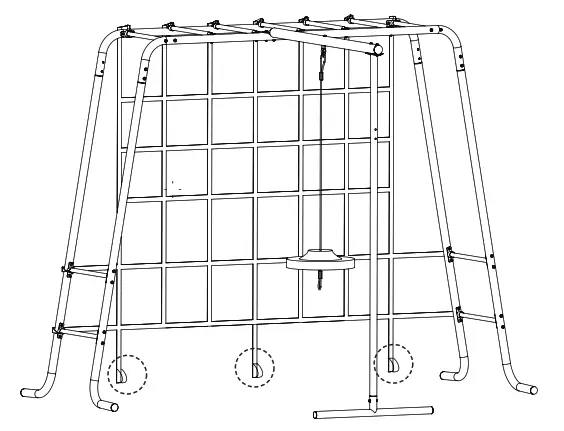 Kmart Monkey Bar Swing Set Step 8