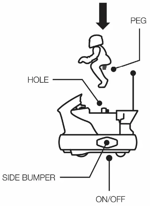 Huabo Smart Living Technology HB2021D27 Toy RC Bumper Car Set Retro - fig