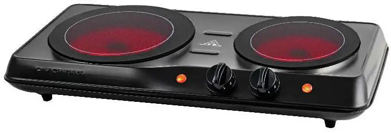 OVENTE BGI102 Series BGI102S Infrared Ceramic Electric Cooktop with Dual Burners - Cover