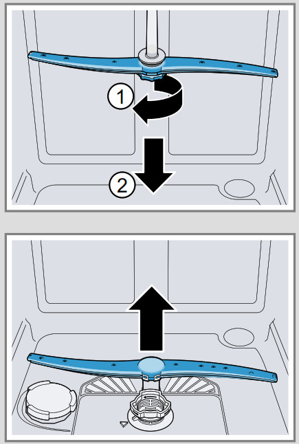 BOSCH SMV8YCX03E Fully Integrated Dishwasher- Cleaning spray arms