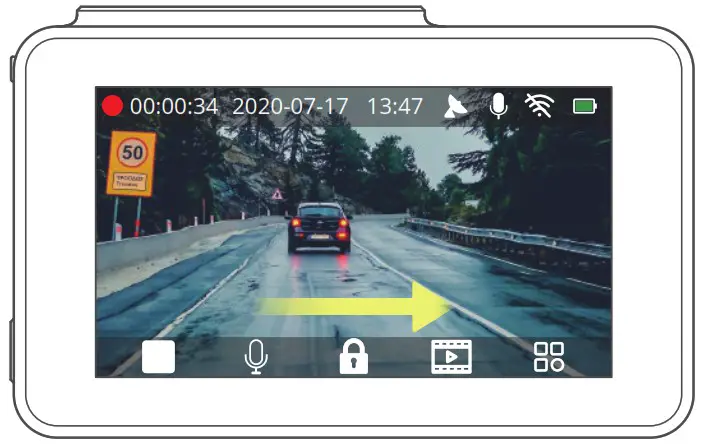 KINGSLIM D4 4K Dual Dash Cam with Bilt in WiFi GPS - GESTURES