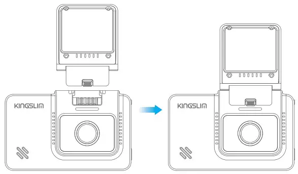 KINGSLIM D4 4K Dual Dash Cam with Bilt in WiFi GPS - INSTALLATION 2