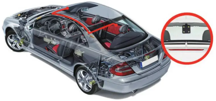 KINGSLIM D4 4K Dual Dash Cam with Bilt in WiFi GPS - Install the Rear Camera.