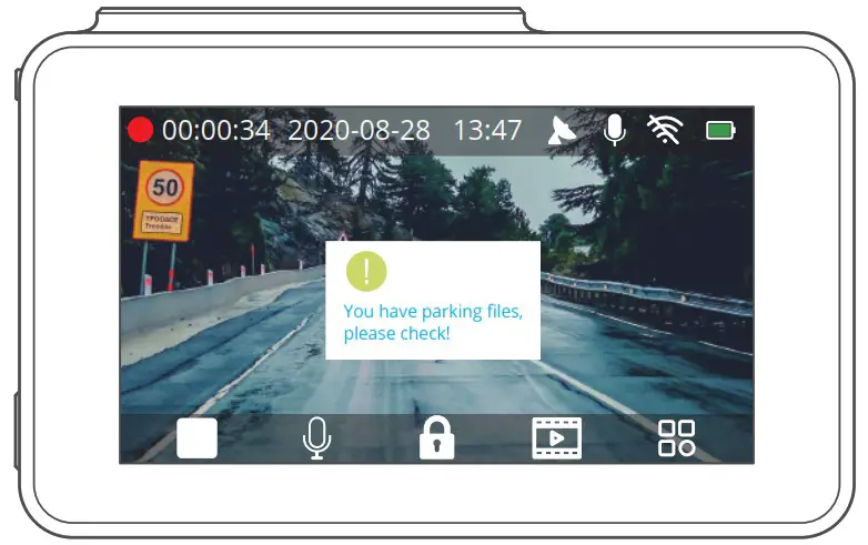 KINGSLIM D4 4K Dual Dash Cam with Bilt in WiFi GPS - Parking