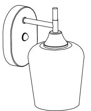 HAMPTON BAY GS-W070803BK 1-Light Sconce