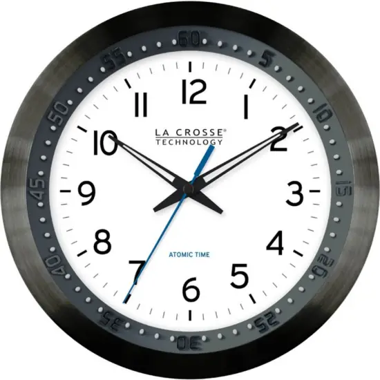 LA CROSSE 404-54667 10 Inch Atomic Wall Clock