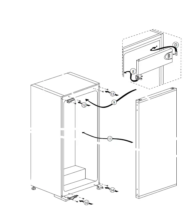 beko BSSA200M3SN 122cm Built-In Refrigerator-5