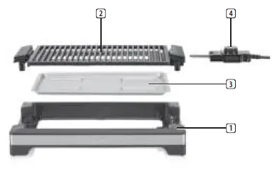 TRiSTAR BP-2780 Griddle and Electric Barbecue-FIG-1