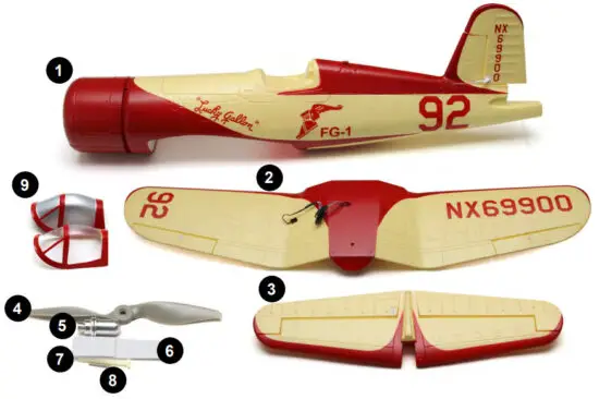 H-KING FG-1 Corsair Lucky Gallon Replacement Wing - figure 2