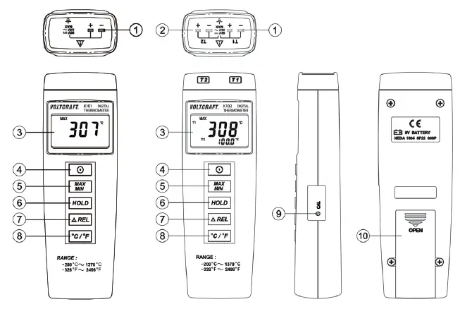 VOLTCRAFT K101-Digital-Hand-Thermometer-fig 1