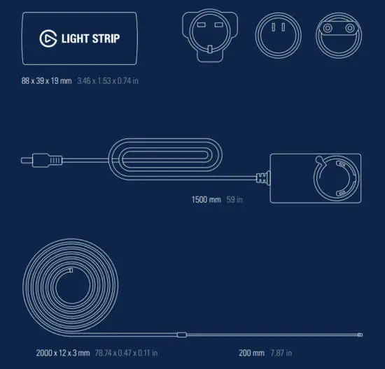 elgato Light Strip RGB LED 2000 Lumens - Contents