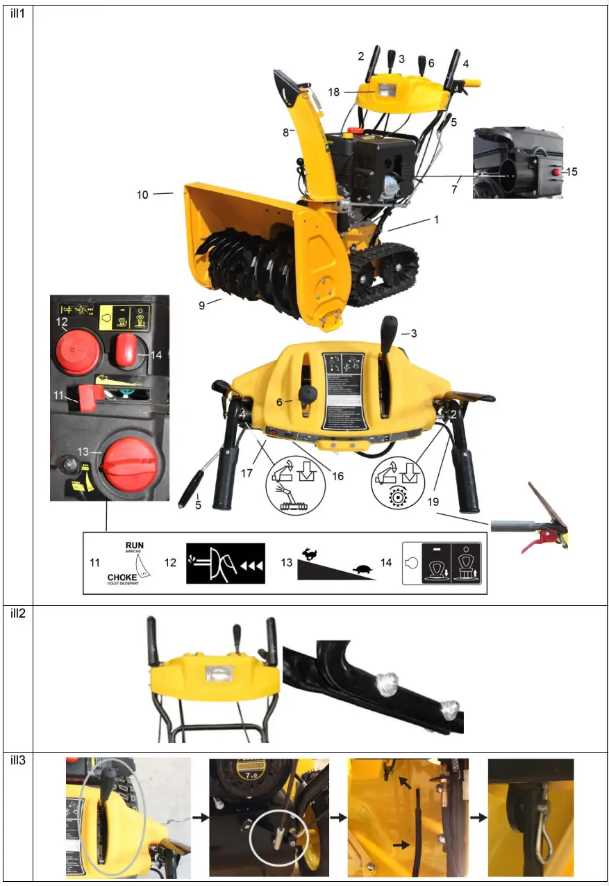 TEXAS 7011TGE Snow Blower - fig1