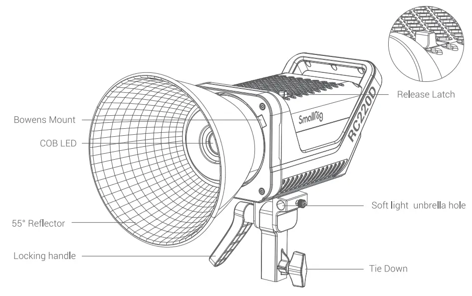 SmallRig RC220D Daylight LED Video Light-fig2