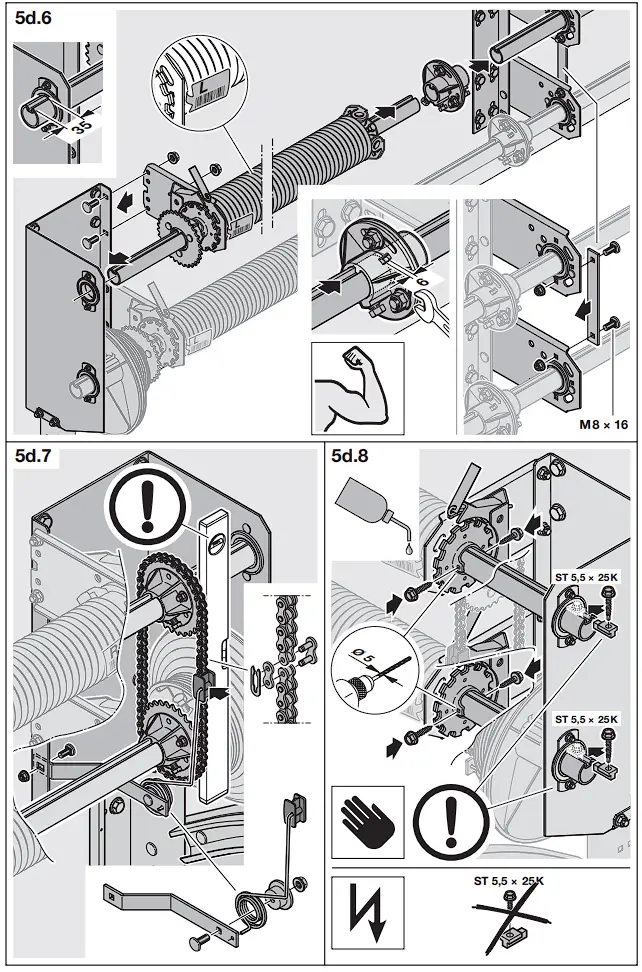 HOERMANN Series 60 Sectional Garage Doors, depth 42 / 67 mm Installation Instruction illustration