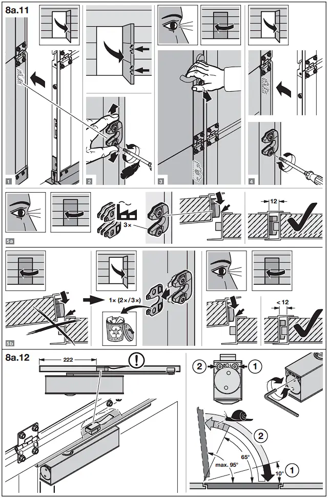 HOERMANN Series 60 Sectional Garage Doors, depth 42 / 67 mm Installation Instruction illustration