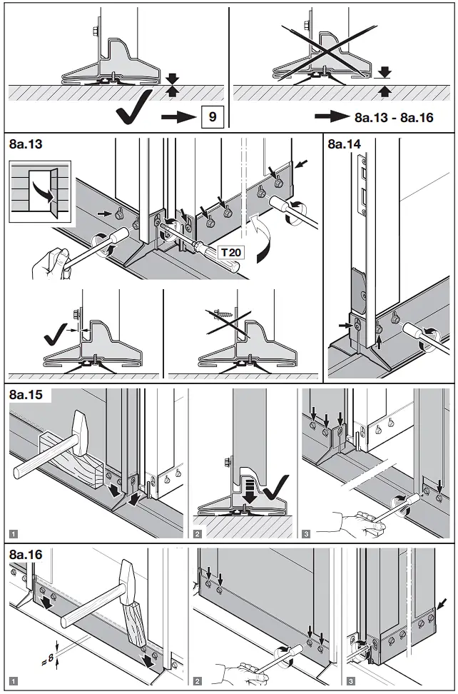 HOERMANN Series 60 Sectional Garage Doors, depth 42 / 67 mm Installation Instruction illustration