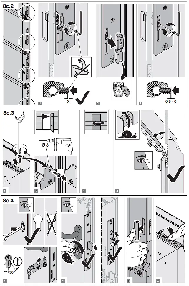 HOERMANN Series 60 Sectional Garage Doors, depth 42 / 67 mm Installation Instruction illustration