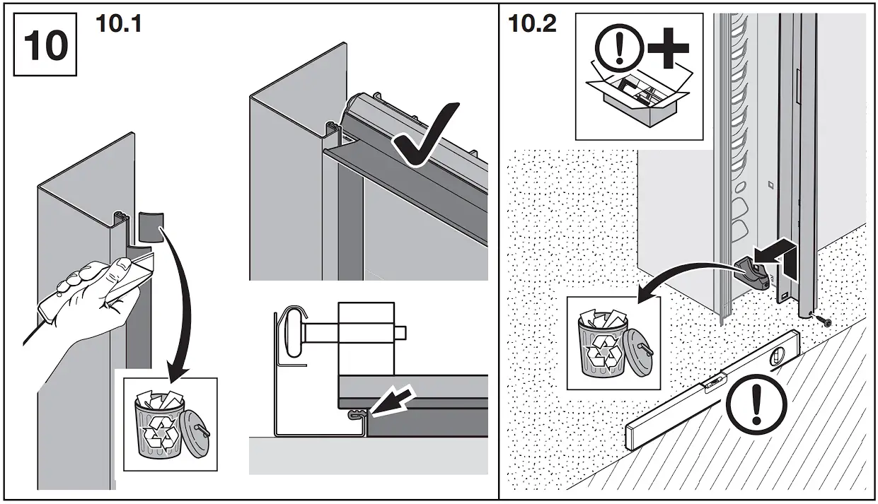 HOERMANN Series 60 Sectional Garage Doors, depth 42 / 67 mm Installation Instruction illustration
