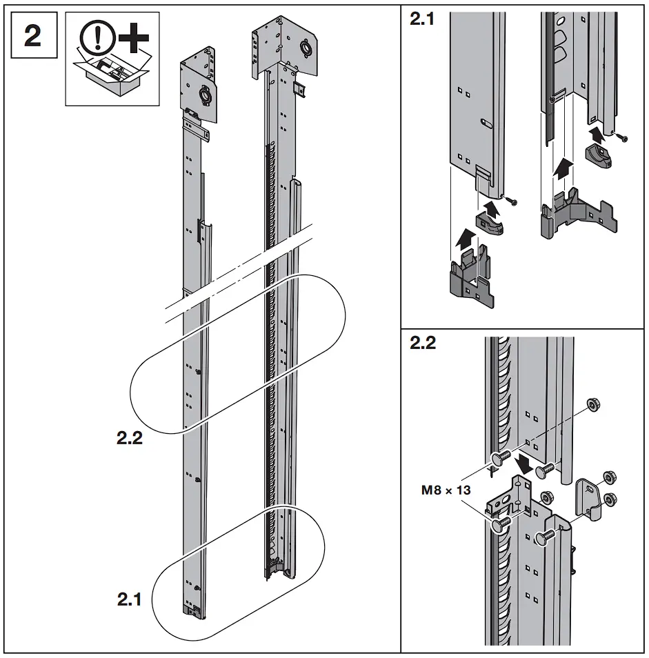 HOERMANN Series 60 Sectional Garage Doors, depth 42 / 67 mm Installation Instruction illustration