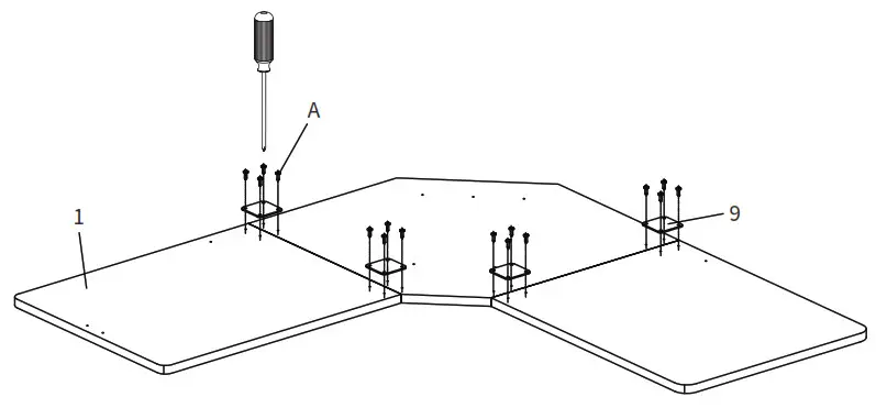 VIVO Black Corner Electric - ASSEMBLY STEPS 1