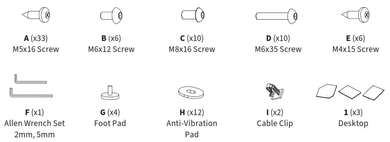VIVO Black Corner Electric - PACKAGE CONTENTS 1