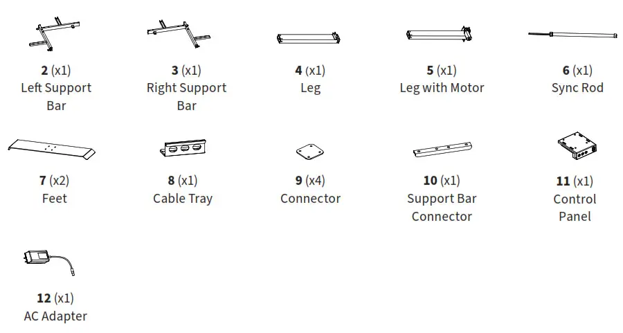 VIVO Black Corner Electric - PACKAGE CONTENTS 2